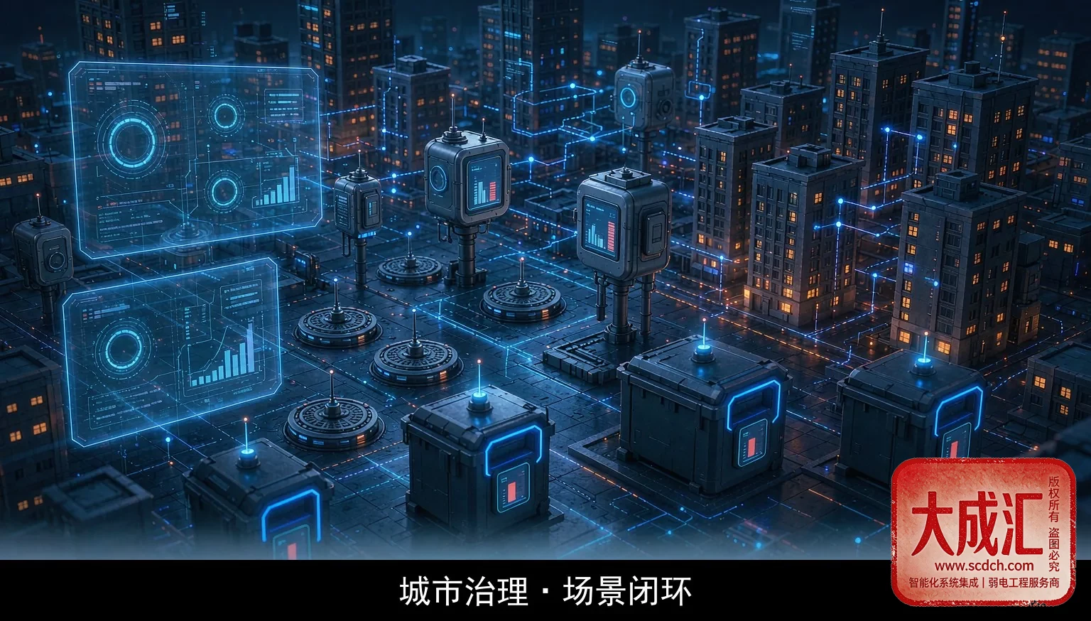 城市治理物联网应用场景图