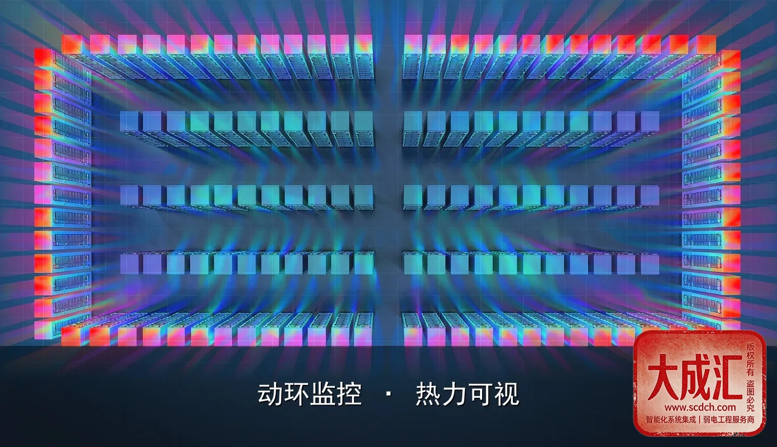 机房动环监控温度热力分布图