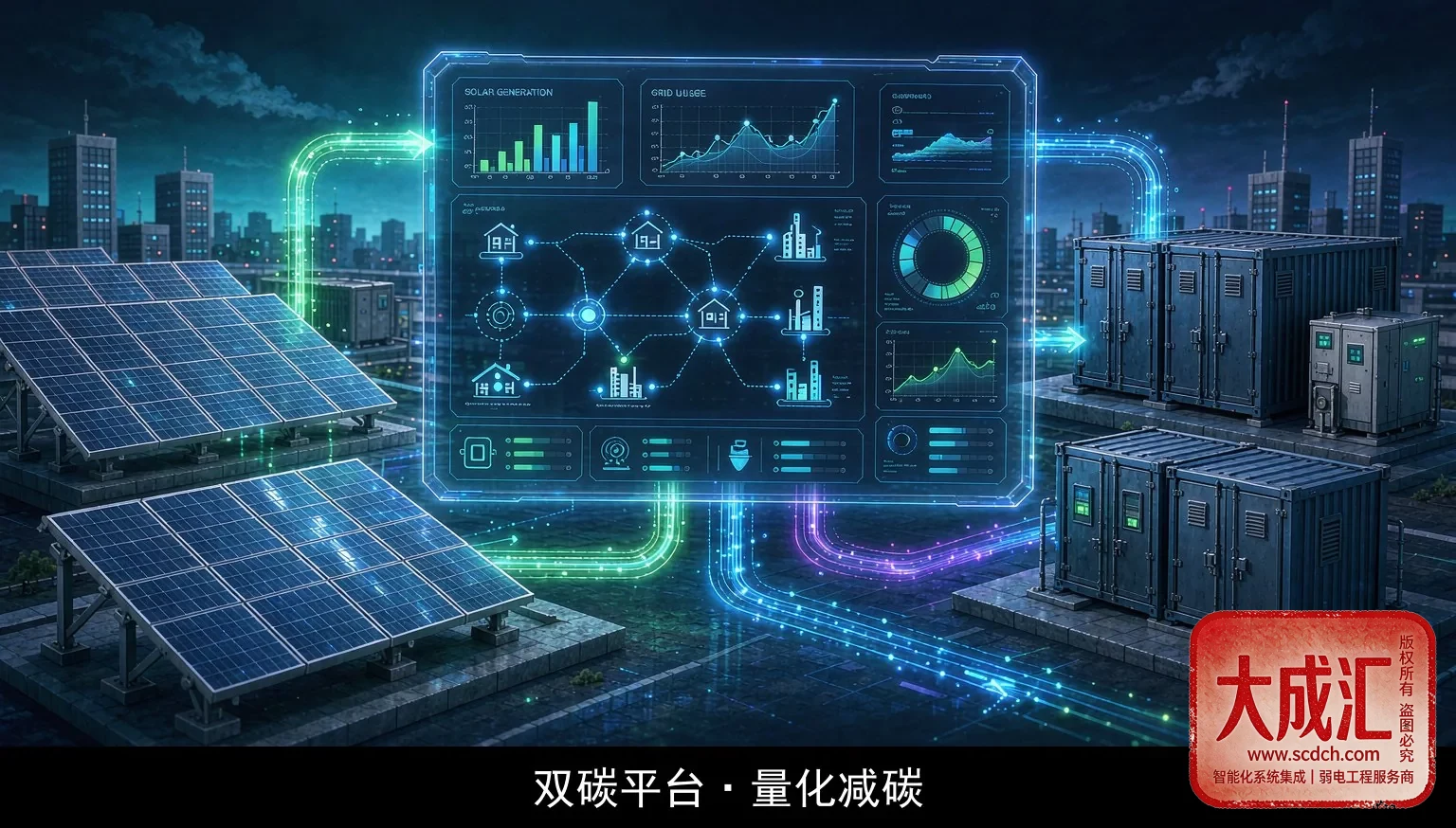 双碳智慧能源管理平台示意图