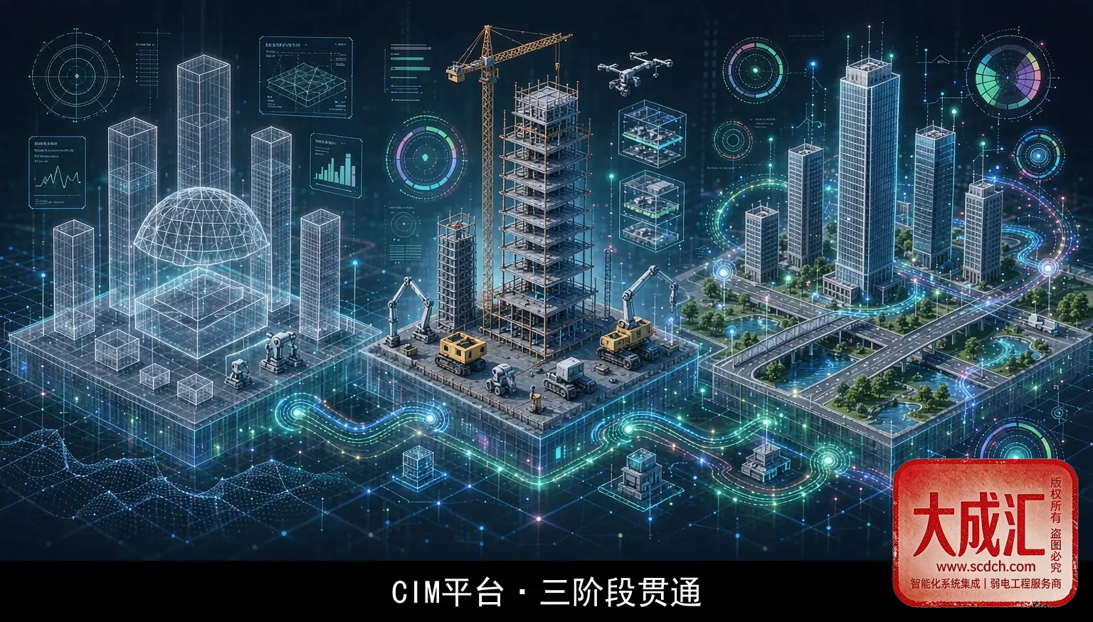 CIM平台支撑三阶段示意图