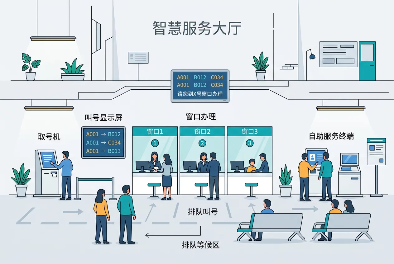 智慧服务大厅示意图